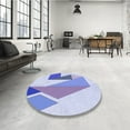 thumbnail image 4 of Ahgly Company Machine Washable Indoor Rectangle Transitional Heavenly Blue Area Rugs, 7' x 9', 4 of 7