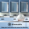 thumbnail image 5 of ExBrite 20" Contemporary Metal Medicine Cabinet with Mirror and LED in Silver, 5 of 9