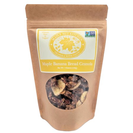 Banana Bread Granola - Gluten-Free, Dairy-Free, Vegan Breakfast & Snack - Delicious Pecan-Rich - 7 Ounce