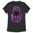 thumbnail image 1 of Women's Squid Game Square Mask Manager  T-Shirt - Black - Large, 1 of 3