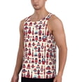 thumbnail image 2 of KLL Rocket Pattern Print Men's Muscle Gym Workout Stringer Tank Tops Bodybuilding Fitness T-Shirts Tank Tops Men-3X-Large, 2 of 7