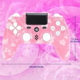 thumbnail image 4 of Wireless Controller Compatible with P4/P4 Slim/P4 Pro/Windows PC, Pink Cherry, 4 of 7
