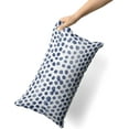 thumbnail image 2 of Polka Dot Pillow Covers Set of 2 Navy Blue Cream Throw Pillows 12x20 in Outdoor Boho Design Brush Strokes Decorative Pillowcase Square Cushion Cover Linen Pillow Case for Home Sofa Couch Bed, 2 of 6
