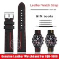 thumbnail image 2 of Correa de cuero genuino para reloj Casio EQB-1000 de edición limitada con correa de cuero genuino de repuesto resistente al agua para hombres, 2 of 5