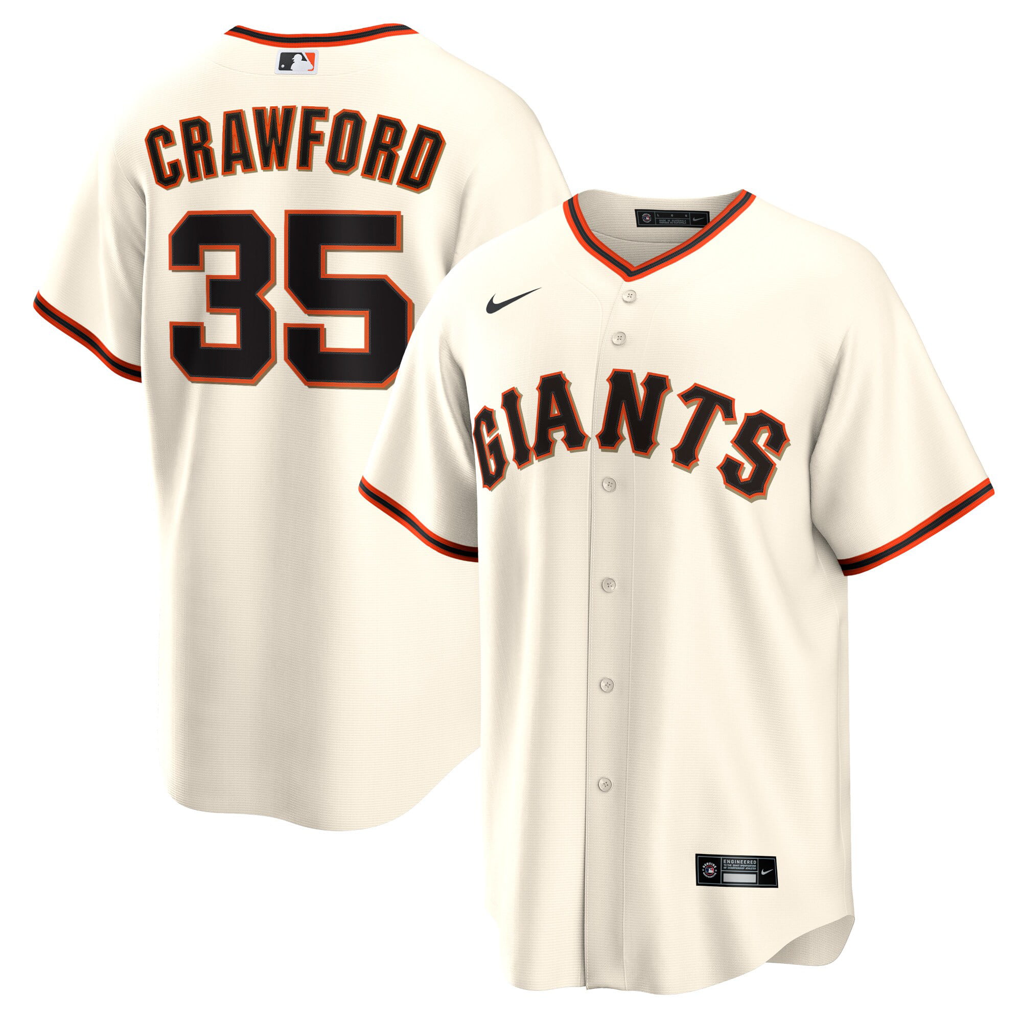 Brandon Crawford San Francisco Giants Cream Youth Cool Base Home Replica Jersey 
