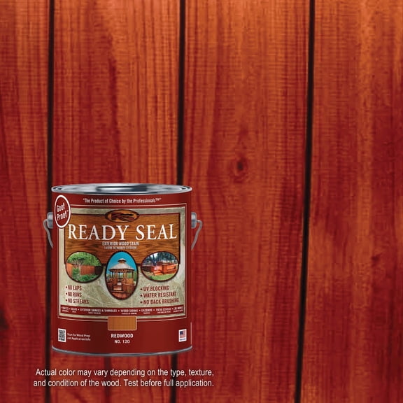 4-pack Ready Seal Exterior Wood Stain & Sealer - Redwood, Water Sealer - 4 Pack, 1 Gal Each — Exterior Wood Surfaces, UV-Resistant Formula