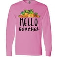 thumbnail image 3 of Inktastic Hello, Beaches Group of Pineapples Long Sleeve T-Shirt, 3 of 5