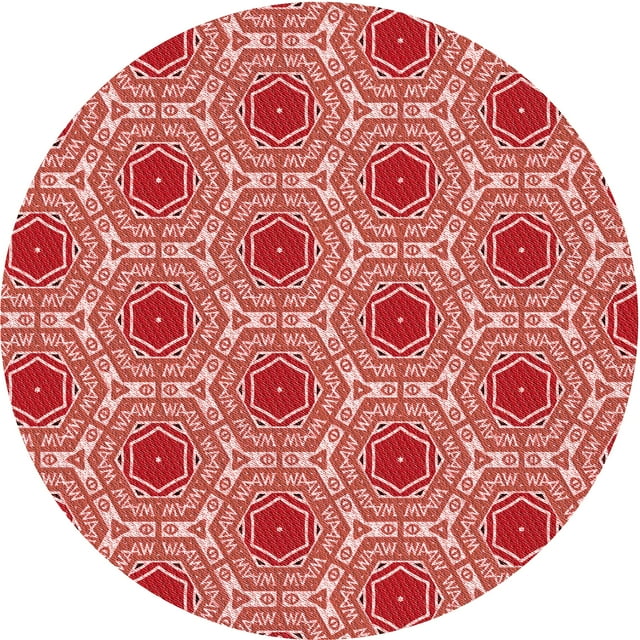 Ahgly Company Tapis Rond Lavable en Machine Intérieur Transitionnel Rose Corail Clair, 4 Pieds Rond