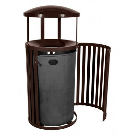 Outdoor Trash Receptacle - Outdoor Trash Receptacle in Coffee Gloss Finish