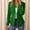 Green, variant on Womens Elegant Long Sleeve Blazer Jackets Open Front Solid Color Collared Buttons Tailored Coats Business Casual Office Tops