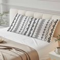 thumbnail image 4 of White Boho Body Pillow Cover 20 x 60 Inch Decorative Pillow Cover Ethnic Tribe Striped Vintage Lumbar Pillowcase Seasonal Rectangle Cushion Case for Couch Sofa Bed Living Room, 4 of 9