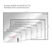 Soulaca 32 inches Smart webOS 4K Magic Mirror LED Bathroom TV Vanishing Screen Television Waterproof Built-in WiFi Bluetooth