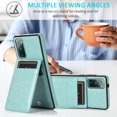 thumbnail image 7 of Mantto For Samsung S20 FE Case, Luxury Durable Shockproof Wallet Card Slots Case with Card Holder Pocket Back,PU Leather Kickstand Back Flip Cover For Samsung Galaxy S20 FE - Mint, 7 of 7