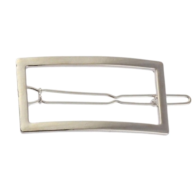 Pinza De Horquilla Geométrica Rectángulo De cabellero Abrazadera De Sujeción Abrazadera Para Mujer Peinado Plateado Yuyangstore Clip de horquilla geométrica para mujer