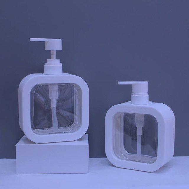 Juego de 2 dispensadores de Espuma – Elegante dosificador de jabón en Espuma de Cristal – Dosificador de baño y Cocina Ideal como dispensador LingWen 1327537069416