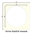 thumbnail image 2 of Cream Linen Picture Frame Mat for 22x22 Frames - Circle Opening for 18x18 Photos - 50 Mats, 2 of 7