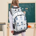 thumbnail image 7 of FORMRS Unisex School Backpack 17" Student Travel Bag with Laptop Compartment, White Snowman, 7 of 7