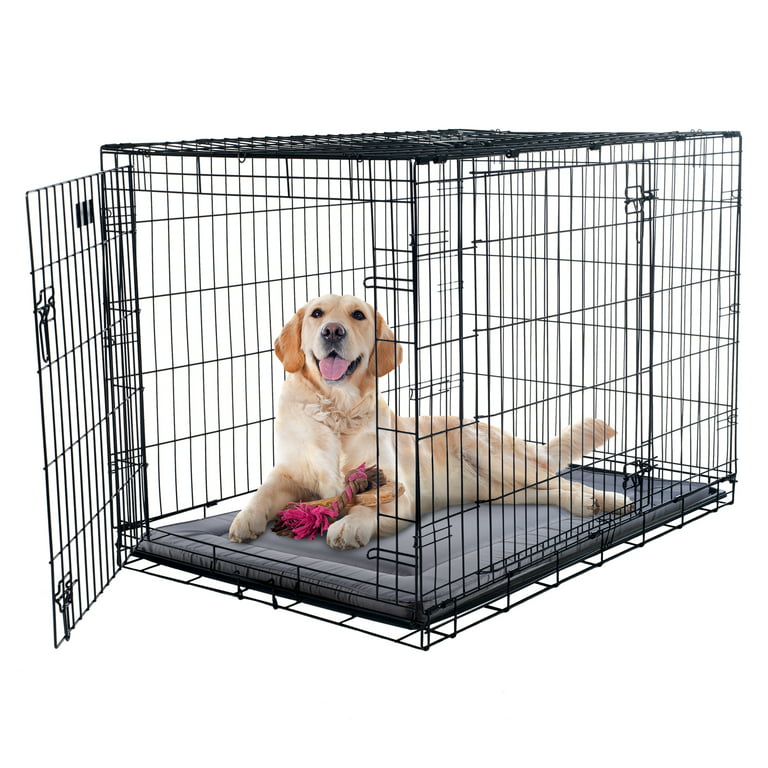 Waterproof Dog Bed - 38.75x25 Large Dog Bed with Raised Edge -  Easy-To-Clean Multi-Purpose Crate Mat for Home and Car Travel by PETMAKER  (Gray) 