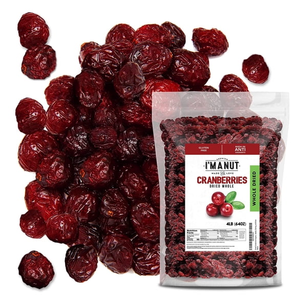 Dried Cranberries 64 oz – Premium Dried Cranberries, Dried Fruit, Kosher, High in Antioxidants, Gluten & Peanut Free
