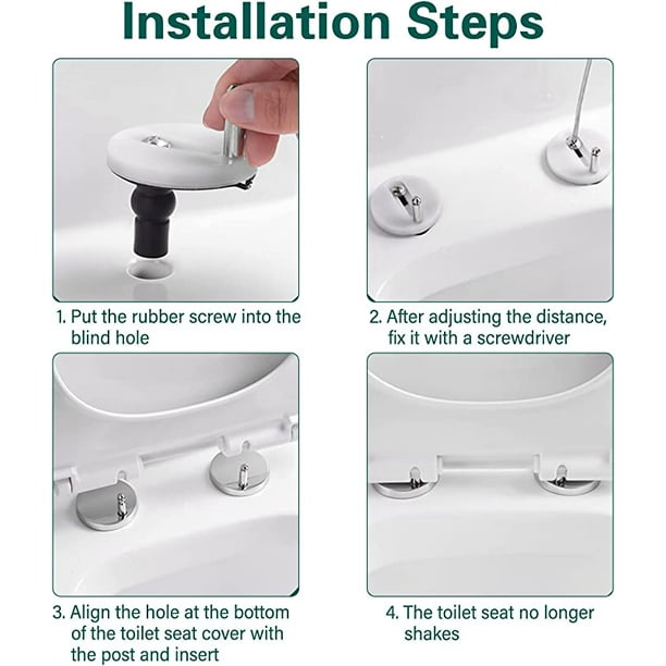 2 Pieces Toilet Seat Hinge Stainless Steel Bathroom Fixing