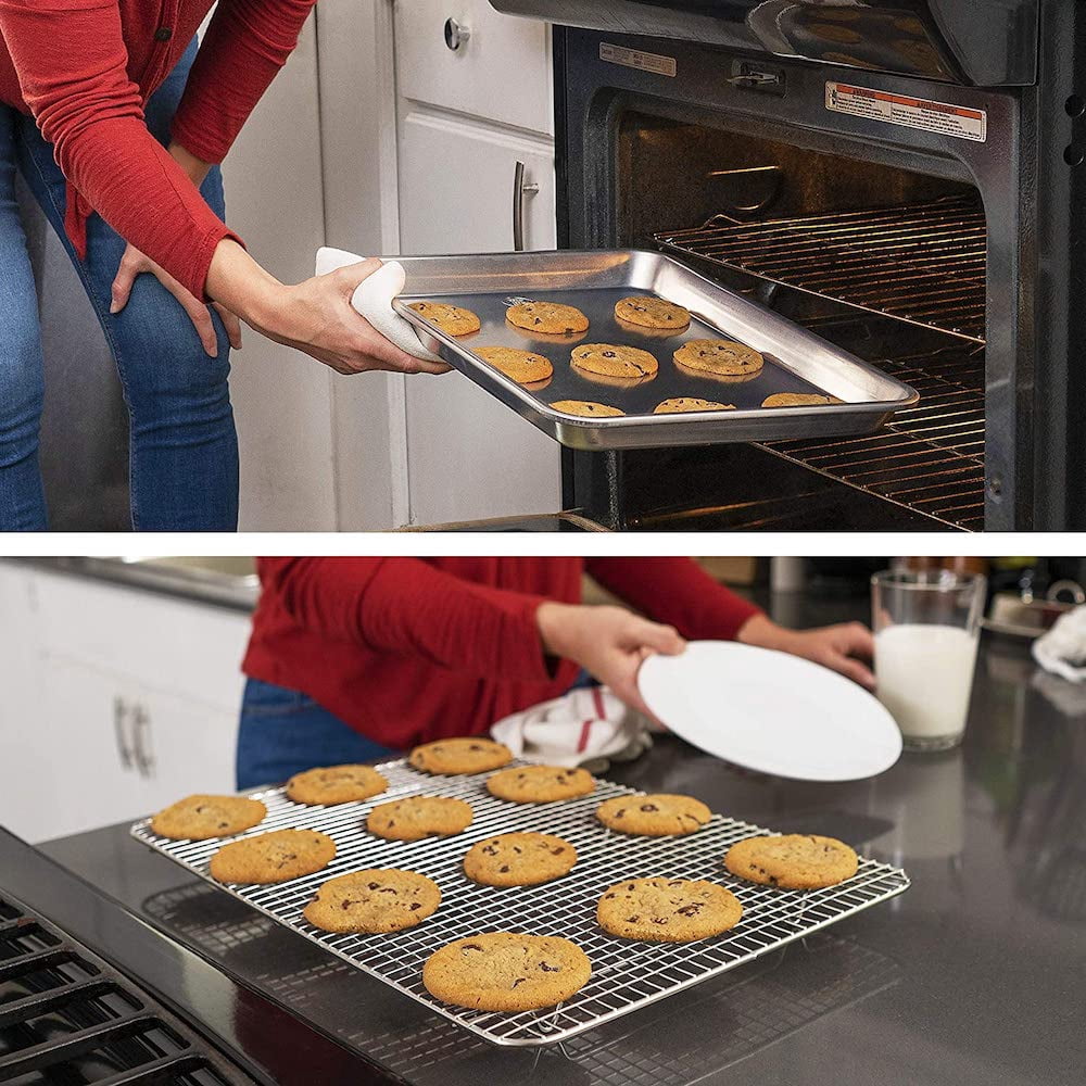 Ultra Cuisine 17.9" x 12.9" Stainless Steel,Aluminum Baking Sheet,