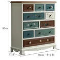 thumbnail image 1 of = Armario de ropa de madera maciza, armario para sala de estar = armario alto Retro, armario de almacenamiento para dormitorio, 1 of 4