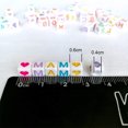 thumbnail image 3 of 960 Piezas 6 Colores A a Z Cuentas de Cubo Acrílico, Cuentas Espaciadoras de Letras del Alfabeto de Cubo, Cuentas Espaciadoras de 6 x 6 mm, Cuentas Intermedias Joyería Manualidades DIY, 3 of 6