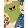 thumbnail image 3 of Retro Red Heart Sunglasses T-Shirt Women -Image by Shutterstock, Female XX-Large, 3 of 4