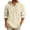Beige, variant on Hoodie Shirts for Men Lightweight Button 3/4 Sleeve Hooded Shirts Loose Fit Boho Linen Beach Shirt Summer Tops