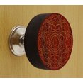 thumbnail image 2 of IBA Indianbeautifulart Boutons Gravés Rouges 10 Pcs Meubles Boutons en Bois Festonné Tiroir Rustique, 2 of 3