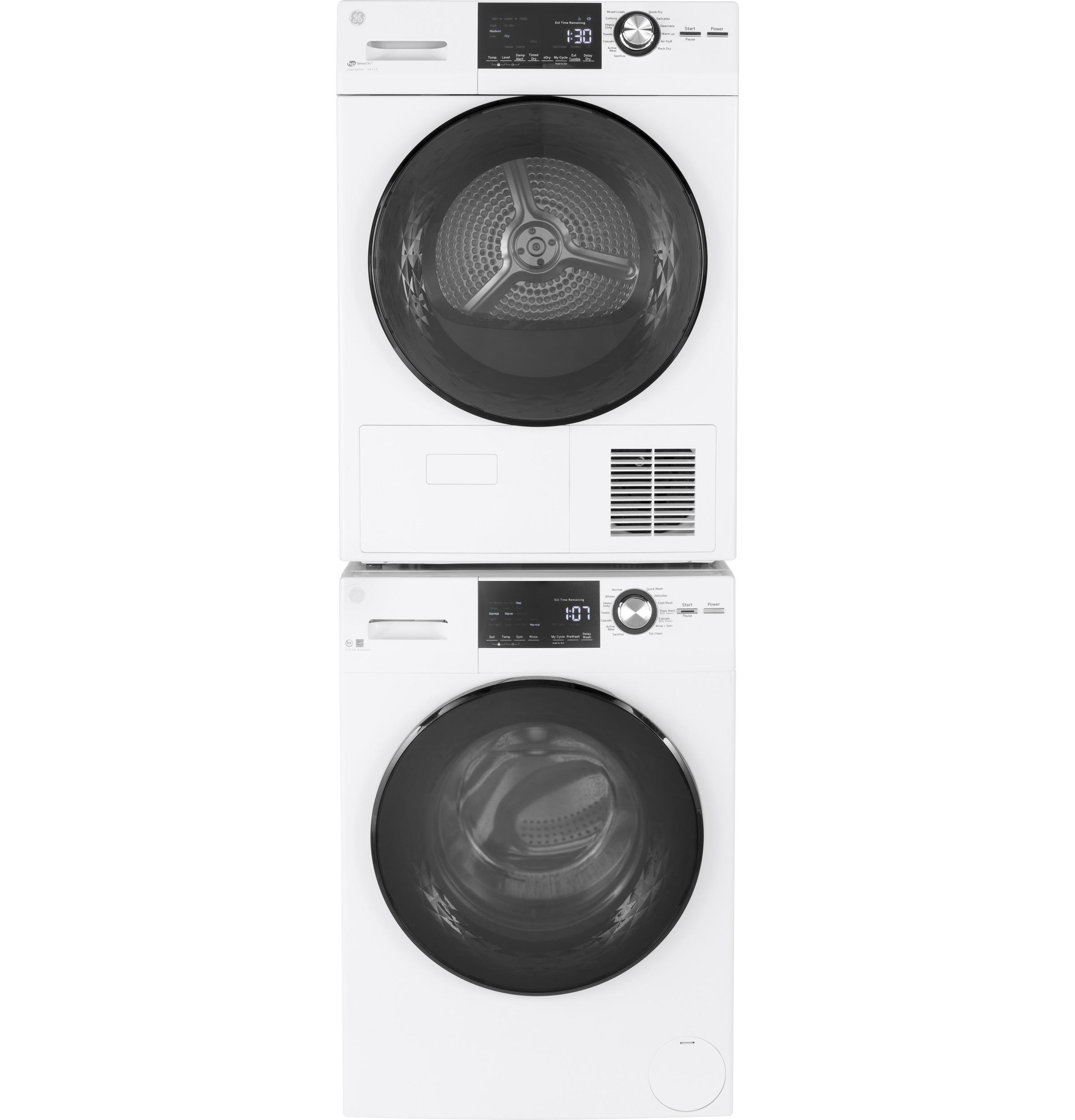 GENERAL ELECTRIC GFW148SSMWW 24 Frontload Washer with Steam 2.4 cu. ft. Capacity Plugs into Dryer or Wall Energy Star Electronic Touch Controls in White - image 3 of 5