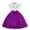 Purple, variant on Dress Girls Embroidered Stand Collar Princess Dress with Bubble Flying Sleeves Sequin Patchwork Mesh Skirt and Satin Bow Belt Knee Length Party Holiday Dress for Girls 3-10 Years