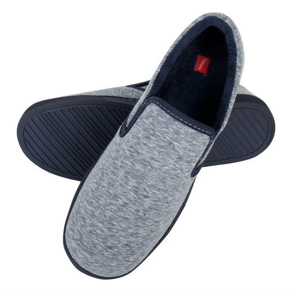 Hanes Men's Closed Back Slipper Shoe - Memory Foam with Indoor Outdoor Sole