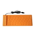 thumbnail image 1 of Silicone Folding Dual Color Keyboard - 85-Key USB Wired, Fully Sealed Washable, Silent Typing, Portable for Internet Bar/Travel, 1 of 3