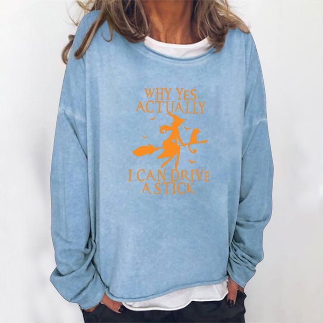 TIMIFIS Mode Automne Femmes Imprimé Col Rond Manches Longues Chandail en Molleton Ample Haut Pull Blouse Hauts Femmes
