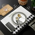 thumbnail image 6 of Placemats Set of 6 Washable,Black Buffalo Check Lemon Truck Gnome Placemat for Dining Table Decorations, Heat-Proof Table Mats for Kitchen Dinner Banquet Rustic Wood, 6 of 6