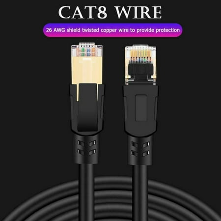 Taykoo CAT 8 Ethernet Cable, Internet Network Cord, High Speed SSTP Lan Cables with RJ45 Connector for Router, Modem, Gaming, (Best High Speed Internet For Gaming)