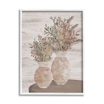 Stupell Industries Modern Farmhouse Blooms Botanical & Floral Painting White Framed Art Print Wall Art, 11 x 14