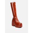 thumbnail image 3 of Dirty Dance Patent High Platfrom Calf Boots, 3 of 11
