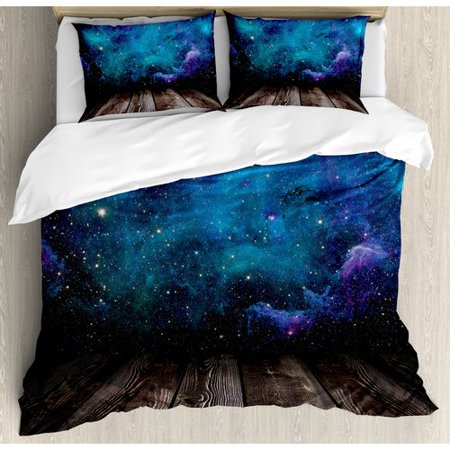 Ambesonne Galaxy Outer Space Duvet Cover Set Walmart Com