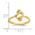 thumbnail image 4 of Auriga Fine Jewelry 14K Yellow Gold Free Form Ring for Women Size 6, 4 of 6