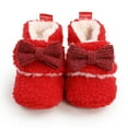 thumbnail image 2 of 0-18M Baby Girl Winter Warm Boots Newborn Soft Bow Crib Shoes Baby Dress Shoes Prewalkers, 2 of 6