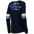 thumbnail image 3 of Women's New Era  Navy Tennessee Titans Athletic Varsity Lightweight Lace-Up Long Sleeve T-Shirt, 3 of 3