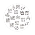 thumbnail image 3 of Recollections 1" x 1" All Holiday Jar of Wood Stamps - Woods Stamps for Stationary, Projects, Arts & Crafts - Bulk 6 Pack (108 Total Stamps), 3 of 5