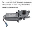 thumbnail image 2 of 266149 Motor universal de repuesto para toldo eléctrico para RV, 12 V CC, 75 RPM, compatible con toldos eléctricos Solera, incluidos conjuntos cortos y de inclinación plana, 2 of 5