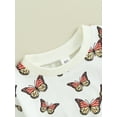 thumbnail image 6 of Wassery Winter Toddler Girl Clothes 6M 12M 18M 24M Baby Long Sleeve Butterfly Print Sweatshirt Pants Sets Cute Fall Outfits, 6 of 9