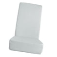 thumbnail image 2 of Funda elástica para silla de comedor con respaldo largo, color liso, funda para taburete Plata, 2 of 9