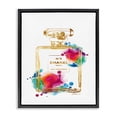 thumbnail image 2 of Stupell Industries Fashion Perfume Gold Rainbow Jet Black Framed Floating Canvas Wall Art, 24x30, by Amanda Greenwood, 2 of 5