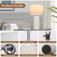 thumbnail image 5 of Nordic Hygge 23.5’’ Modern Table Lamps, Cream, 2 Pack, 5 of 9