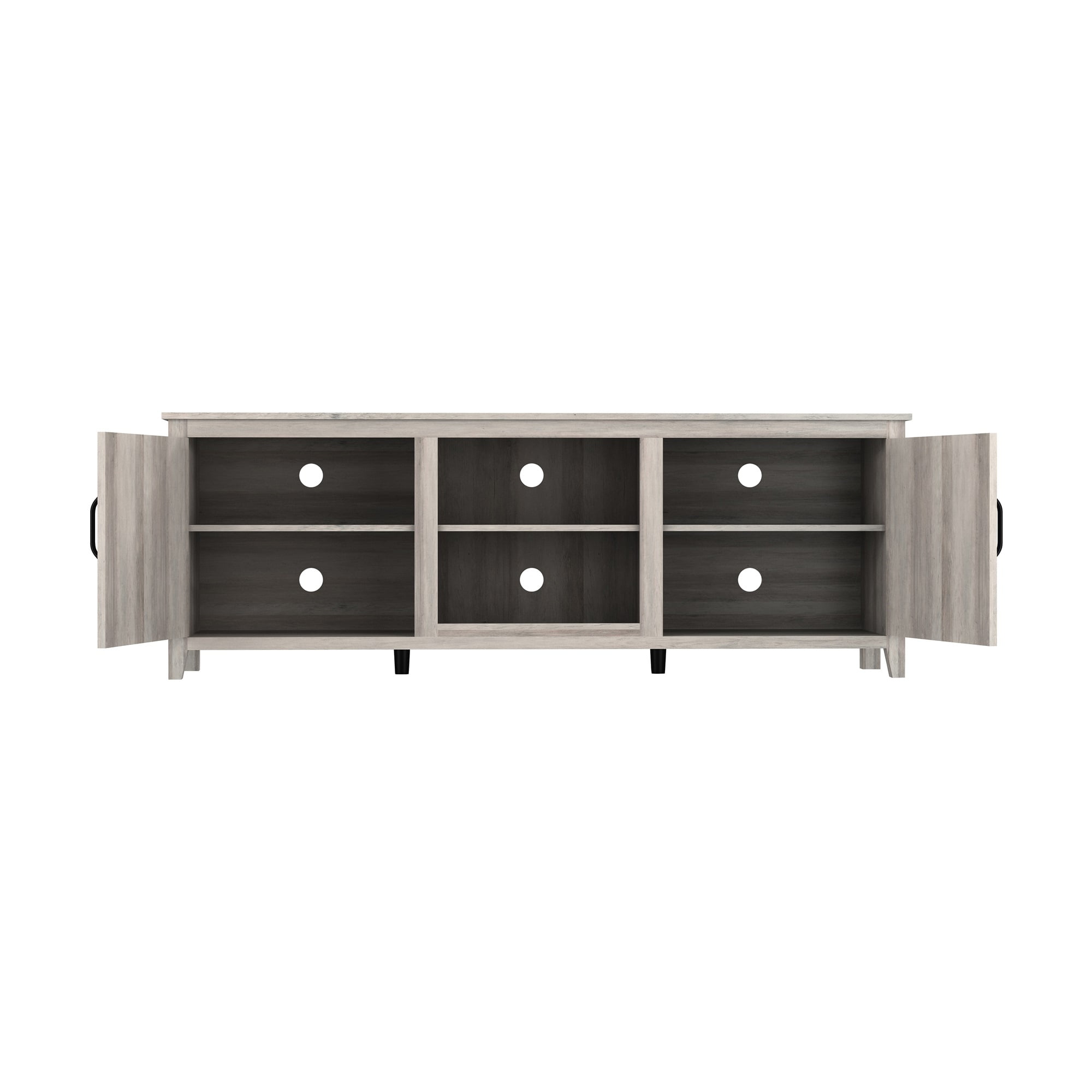 Kadyn TV Stand, Storage Media Console Entertainment Center with Doors, TV Cabinet for TVs up to 80", Grey